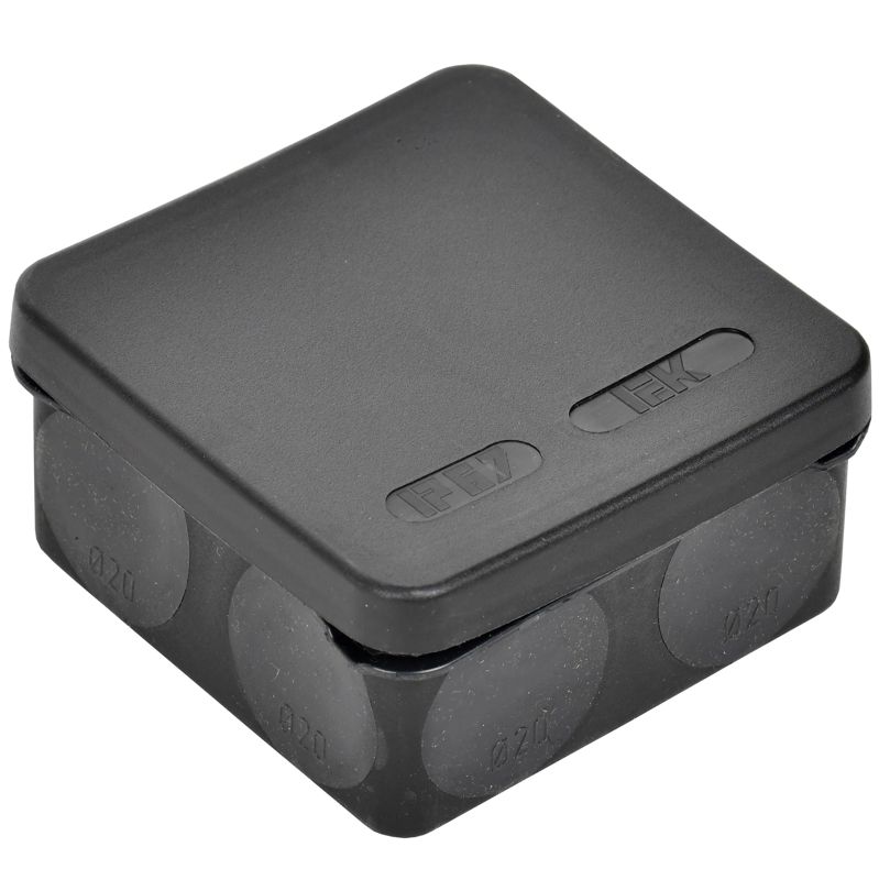  Коробка распаячная ОП КМ42435 80х80х40мм IP67 8 вводов черн. IEK UKO21-080-080-040-K02-66 фото в каталоге от BTSprom.by
