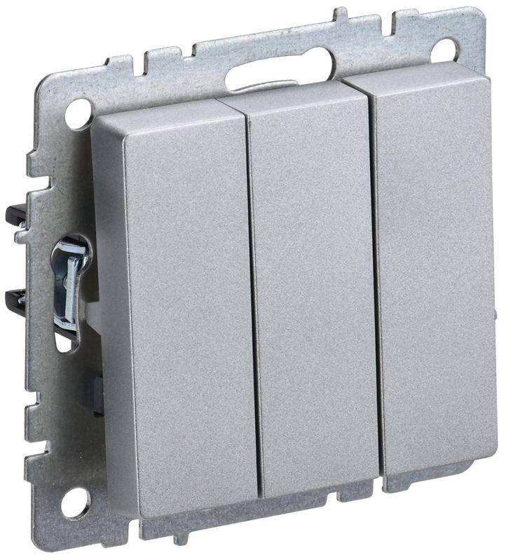 выключатель 3-кл. сп brite вс10-3-0-бра 10а механизм алюм. iek br-v30-0-10-k47 от BTSprom.by