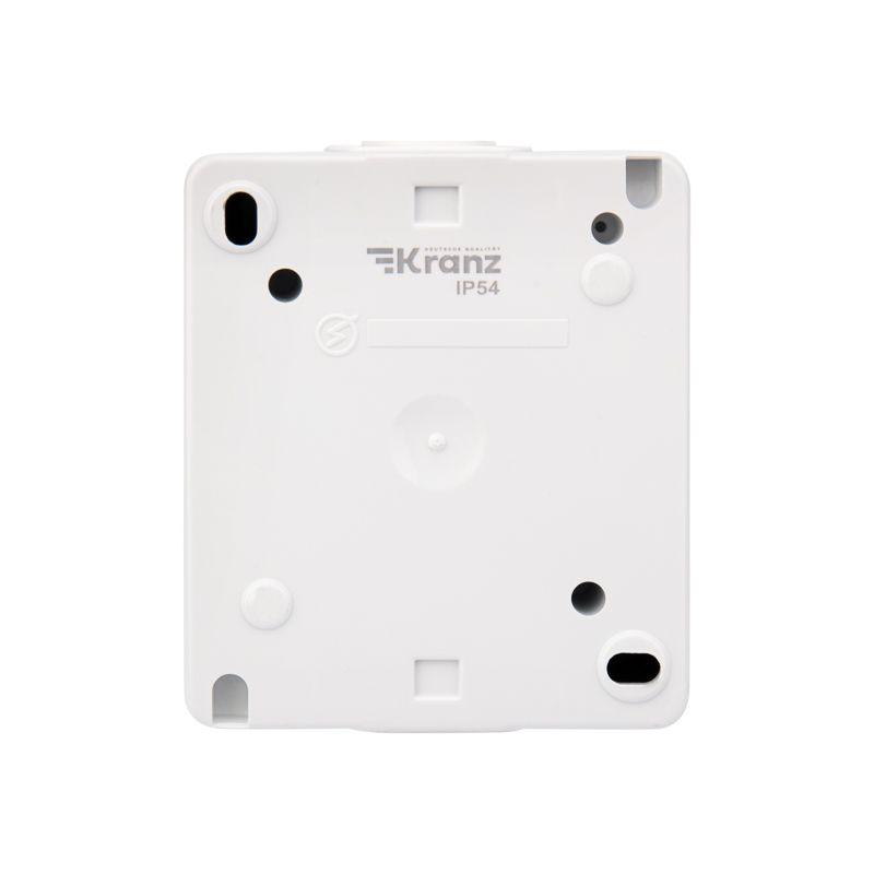  Розетка 1-м ОП INDUSTRIAL IP54 с заземл. бел. Kranz KR-78-0816 фото в каталоге от BTSprom.by