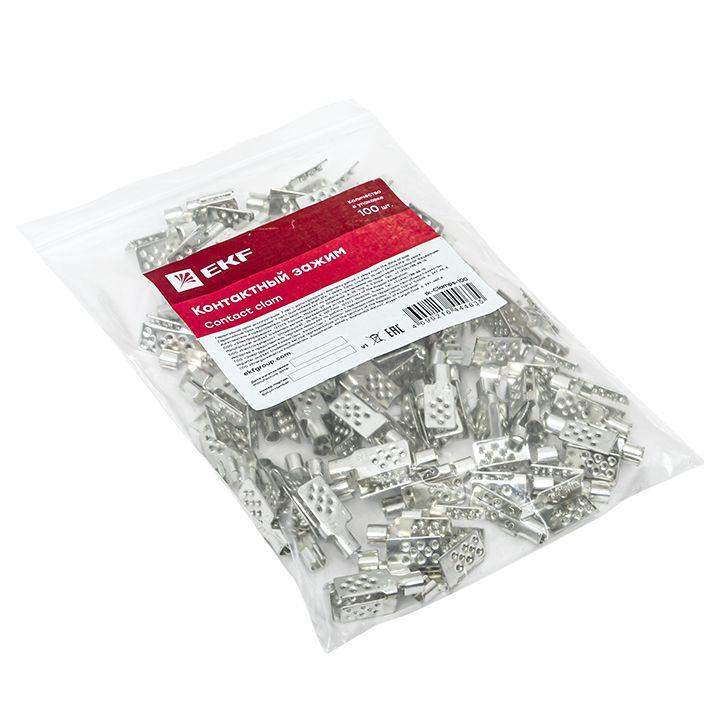  Зажим контактный (уп.100шт) EKF Ik-Clamps-100 фото в каталоге от BTSprom.by