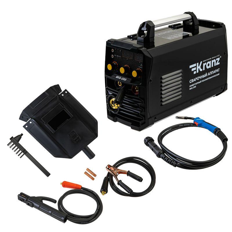  Аппарат сварочный инверторный полуавтоматический MIG-200 Kranz 11-0927 фото в каталоге от BTSprom.by