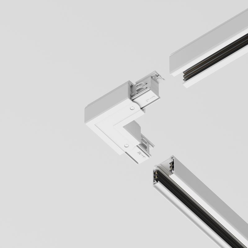  Коннектор угловой внешн. Trinity бел. Voltega TRA-VGL005CL-31W-L фото в каталоге от BTSprom.by