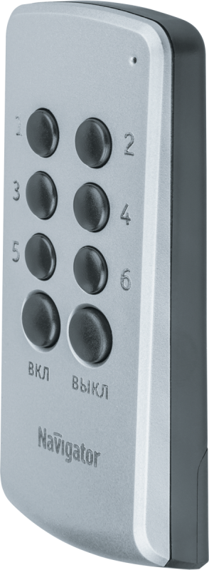 Выключатель 61 761 NRC-SW01-1V1-6 с пультом 6 каналов 6х1000Вт Navigator 61761 фото в каталоге от BTSprom.by