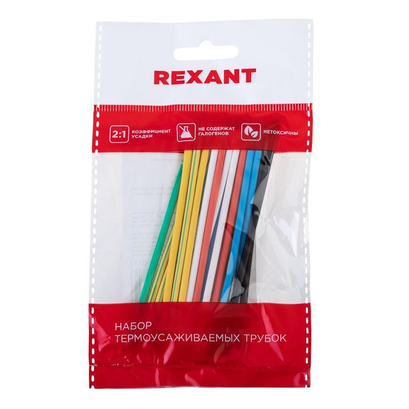  Набор трубок термоусадочных №12 ТУТ нг 3.0/1.5 7 цветов (уп.21шт по 10см) Rexant 29-0112 фото в каталоге от BTSprom.by