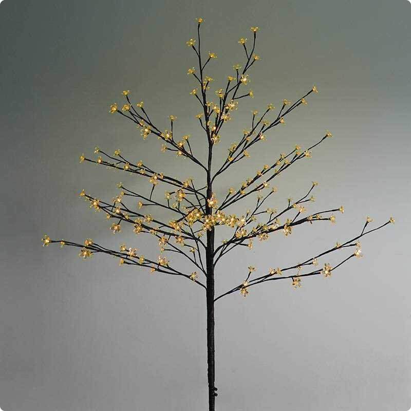 дерево комнатное "сакура", коричневый цвет ствола и веток, высота 1.2 метра, 80 светодиодов желтого цвета, трансформатор ip44neon-night от BTSprom.by