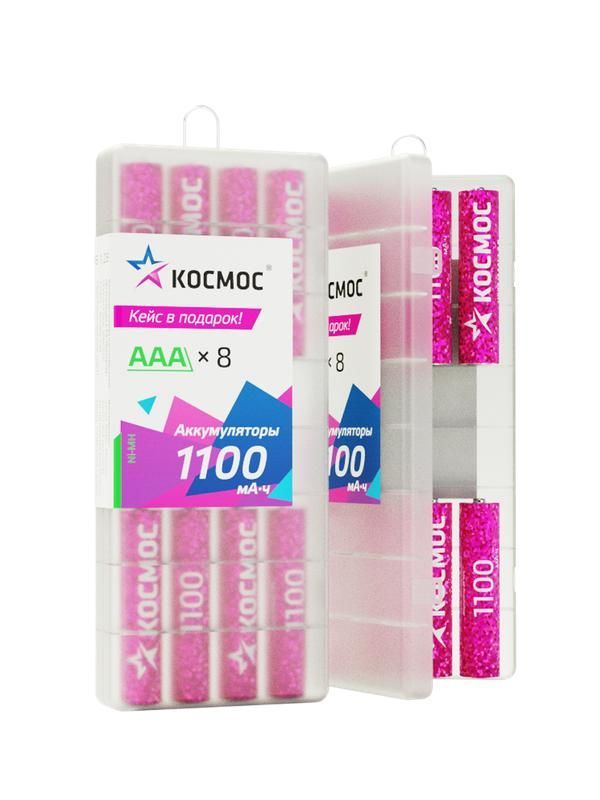 аккумулятор aaa/r03 1100ма.ч ni-mh 8b (уп.8шт) космос kocr03nimh1100mah8b от BTSprom.by