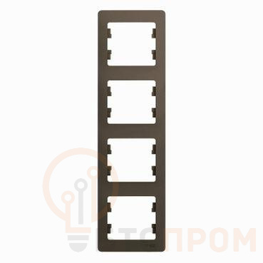 Рамка 4-м Glossa вертикал. шоколад SE GSL000808 фото в каталоге от BTSprom.by  Рамка 4-м Glossa вертикал. шоколад SE GSL000808 фото в каталоге от BTSprom.by