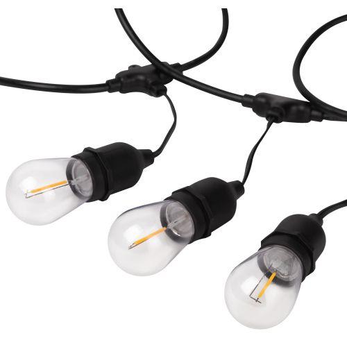 гирлянда светодиодная "белт лайт" 4.5м 10led тепл. бел. e27 ip65 220в на подвесах с лампами филамент дл. провода 60см каучук набор эра б0056017 от BTSprom.by