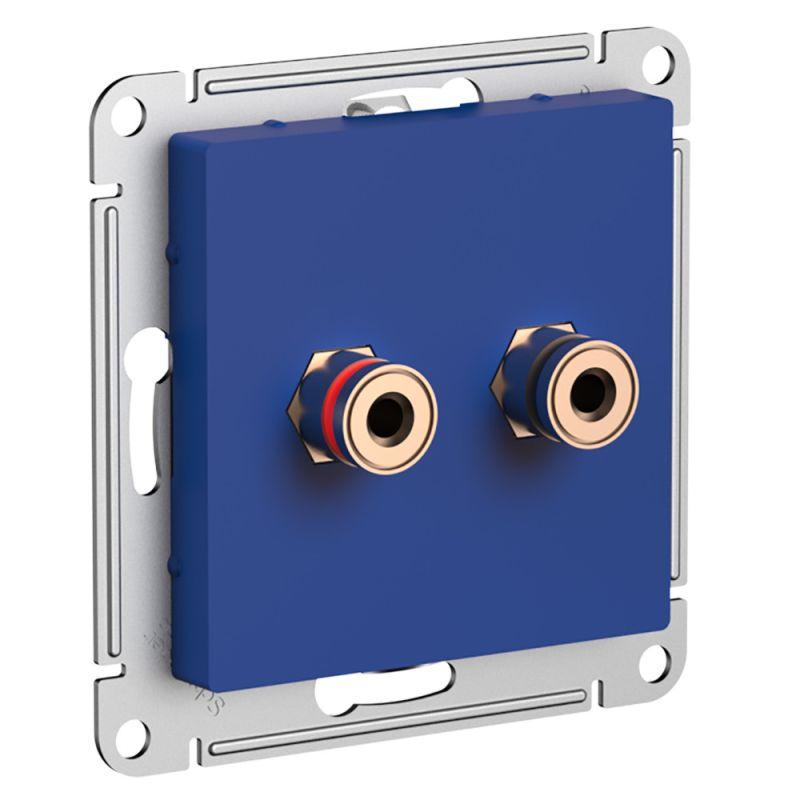  Аудиорозетка двойная AtlasDesign аквамарин SE ATN001187 фото в каталоге от BTSprom.by