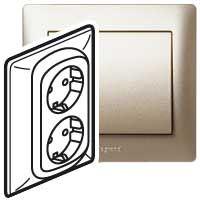 розетка 2-м сп galea life 16а ip20 2х2p+e винтов. клеммы в сборе механизм титан leg 771430 от BTSprom.by