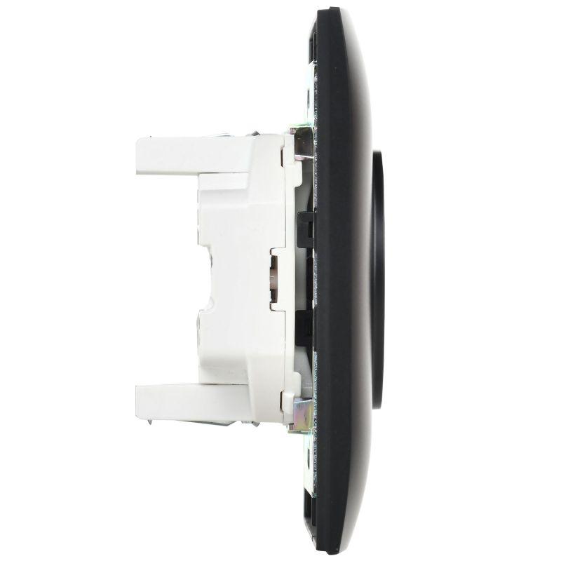  Розетка 2-м SKANDY 10А без заземл. без защ. шторок в сборе SK-R10Bl черн. IEK SK-R20-10-K02-F фото в каталоге от BTSprom.by