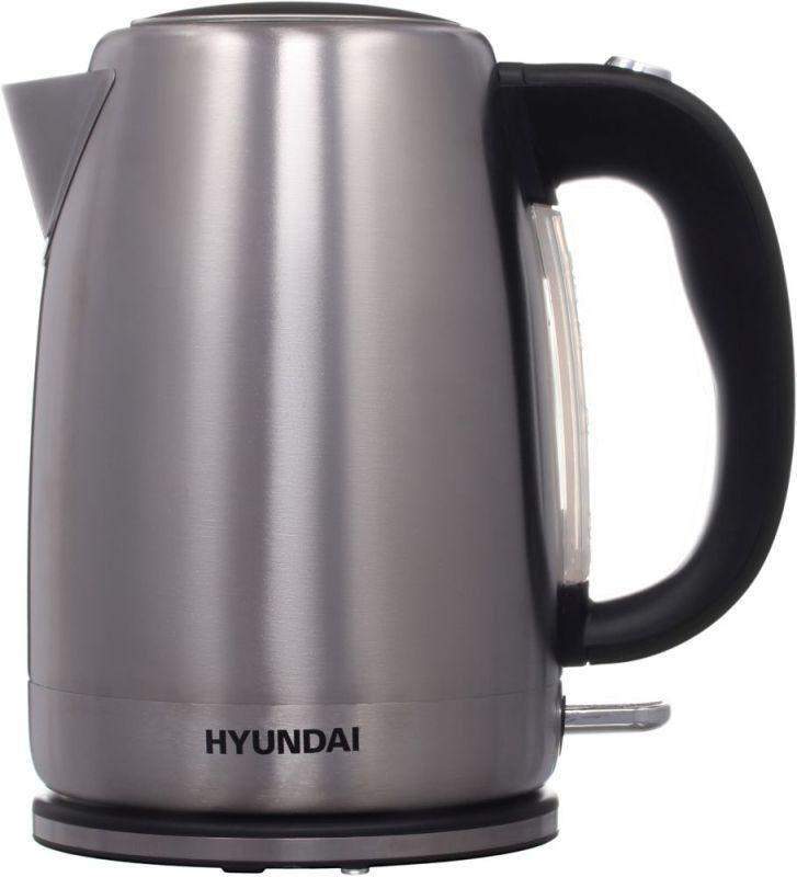 чайник электрический hyk-s2030 1.7л 2200вт серебр. матов./черн. (корпус: металл) hyundai 1180741 от BTSprom.by