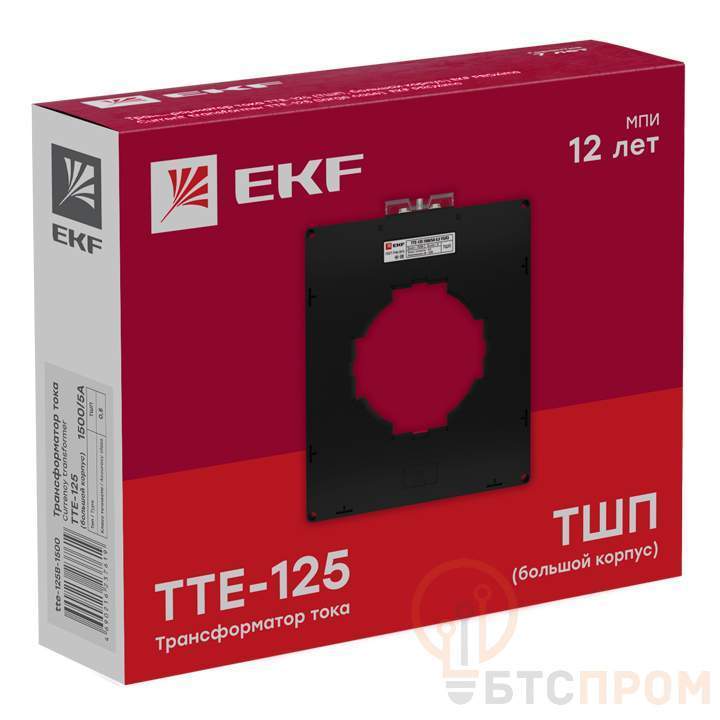  Трансформатор тока ТТЕ 125 3000/5А кл. точн. 0.5 (большой корпус) PROxima EKF tte-125B-3000 фото в каталоге от BTSprom.by