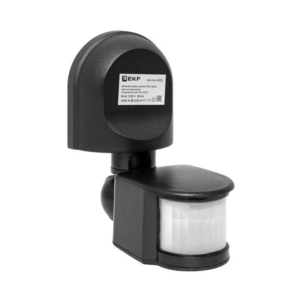 датчик движения (ик) ms-16cb настен. 1200вт 180гр. до 12м ip44 черн. proxima ekf dd-ms-16cb от BTSprom.by