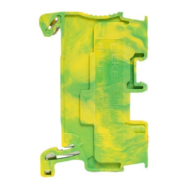  Колодка клеммная пружинная 1.5 Push-in земля EKF PIT-1.5-pe фото в каталоге от BTSprom.by