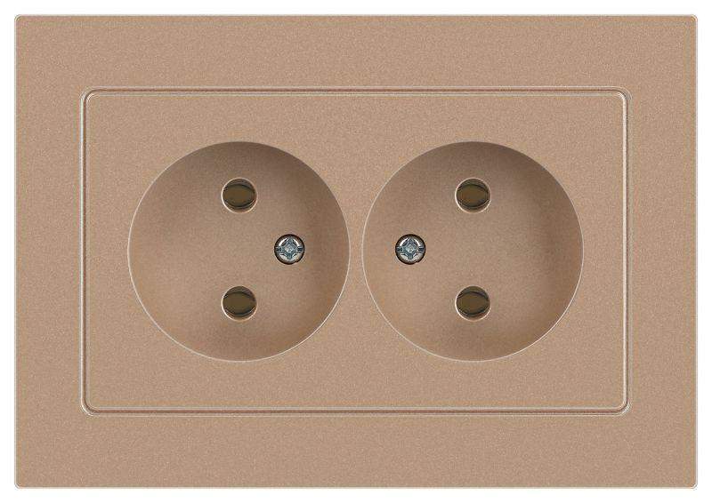 розетка 2-м сп accent 6-204-04 16а ip20 250в 2p al/cu шампань intro б0063462 от BTSprom.by