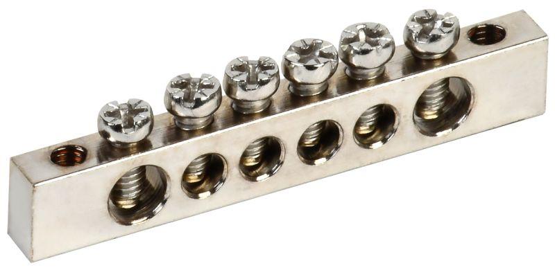 шина pen "земля-ноль" 6х9мм 6/2 ni (6групп/крепеж по краям) iek ynn11-06-100-n от BTSprom.by шина pen "земля-ноль" 6х9мм 6/2 ni (6групп/крепеж по краям) iek ynn11-06-100-n от BTSprom.by