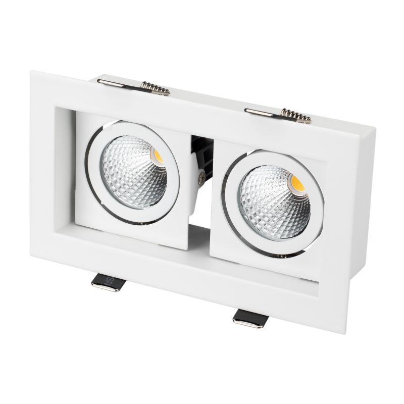 светильник светодиодный cl-kardan-s180x102-2x9w warm wh 38 deg ip20 металл arlight 024127 от BTSprom.by