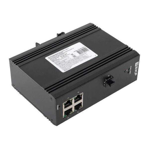  Коммутатор управляемый промышленный уровня L2 ML2-1GX/SFP-4GTP 1 порт 1000Base-X SFP 4 порта 10/100/1000Base-T(X) RJ45 c PoE монтаж на DIN-рейку TSX EKF TSX-ML2-1GX/SFP-4GTP фото в каталоге от BTSprom.by