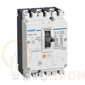 Выключатель автоматический 3п 100А 36кА NM8N-125C TM с рег. термомагнит. расцеп. (R) CHINT 271539 фото в каталоге от BTSprom.by  Выключатель автоматический 3п 100А 36кА NM8N-125C TM с рег. термомагнит. расцеп. (R) CHINT 271539 фото в каталоге от BTSprom.by