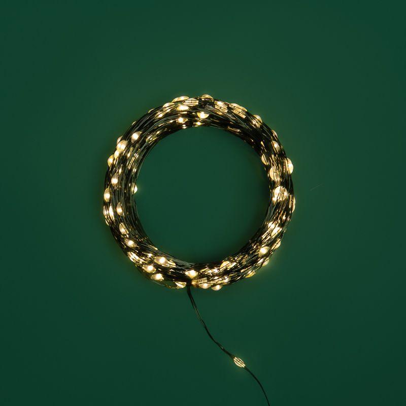  Гирлянда "Роса" 30м 300LED тепл. бел. IP20 230В с контроллером провод зел. Neon-Night 303-276 фото в каталоге от BTSprom.by