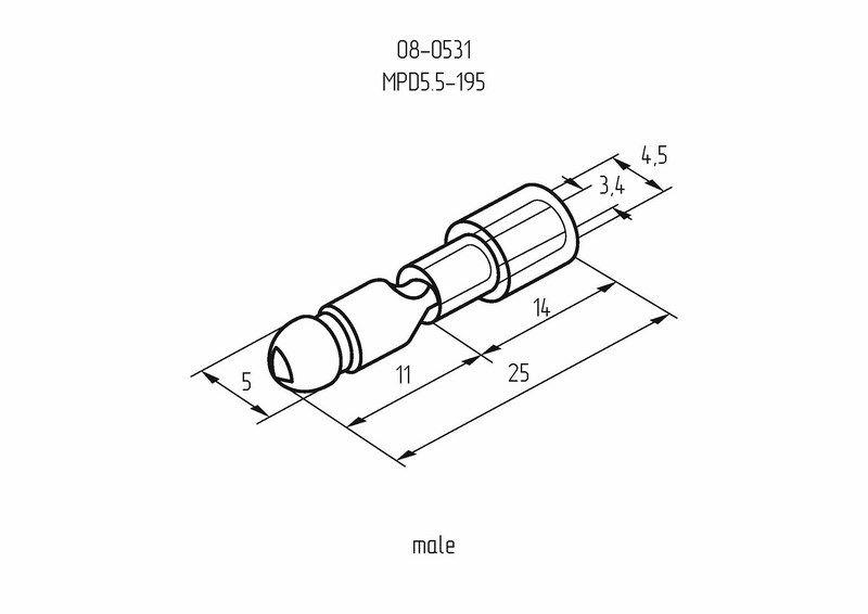 разъем штекерный изол. (vm 5.5-156) rexant 08-0531 от BTSprom.by