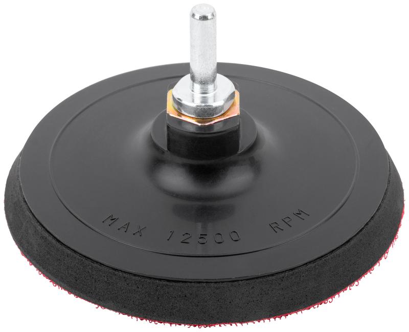  Диск шлифовальный с липучкой гайка М14 + переходник для дрели 125х10мм черн. FIT 39627 фото в каталоге от BTSprom.by