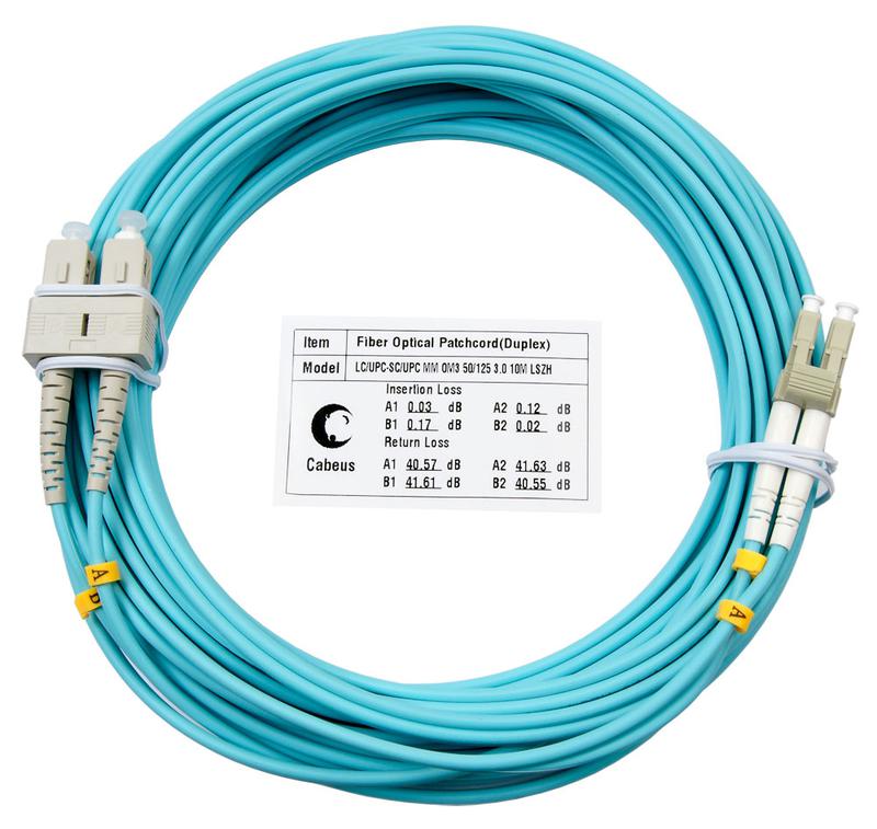 шнур оптический duple fop-50-lc-sc-25m x lc-sc 50/125 cabeus 8474c от BTSprom.by