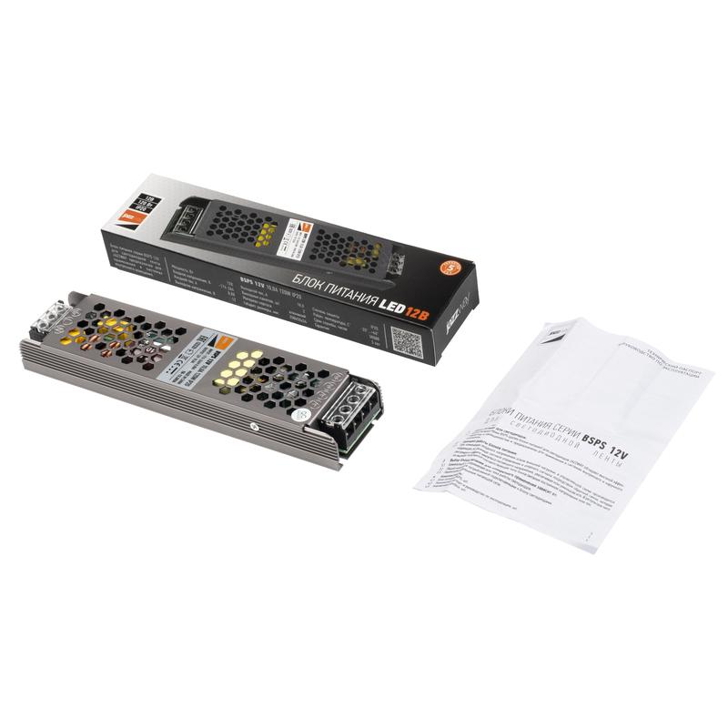  Блок питания для светодиодной ленты 120Вт 10А 12В IP20 BSPS метал. JazzWay 5013902 фото в каталоге от BTSprom.by