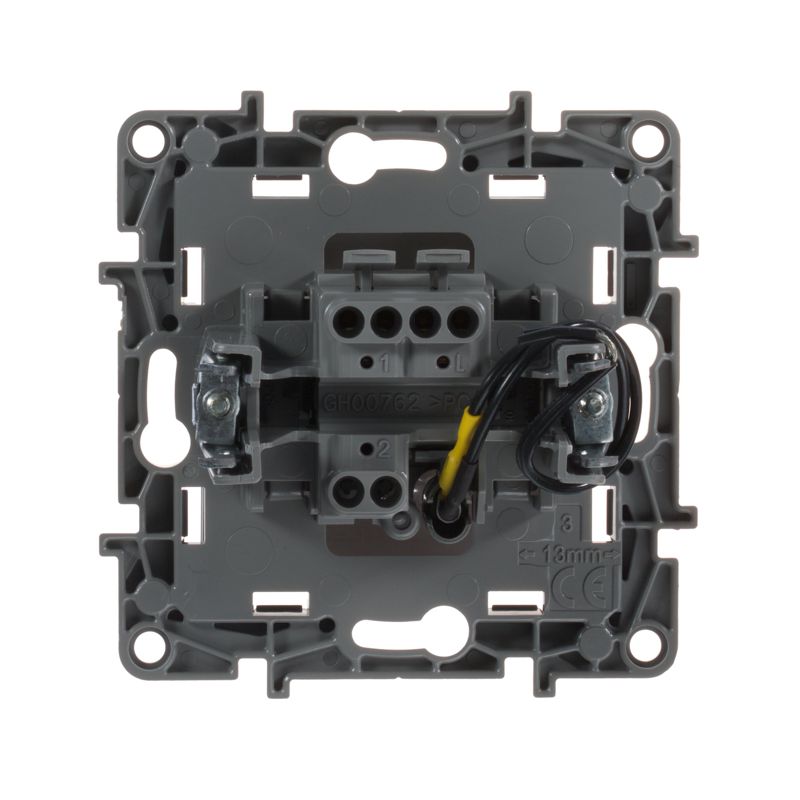 Выключатель 1-кл. СП Etika 10А IP20 250В 10AX с подсветкой/индикацией безвинтов. зажимы механизм бел. IEK 672203 фото в каталоге от BTSprom.by