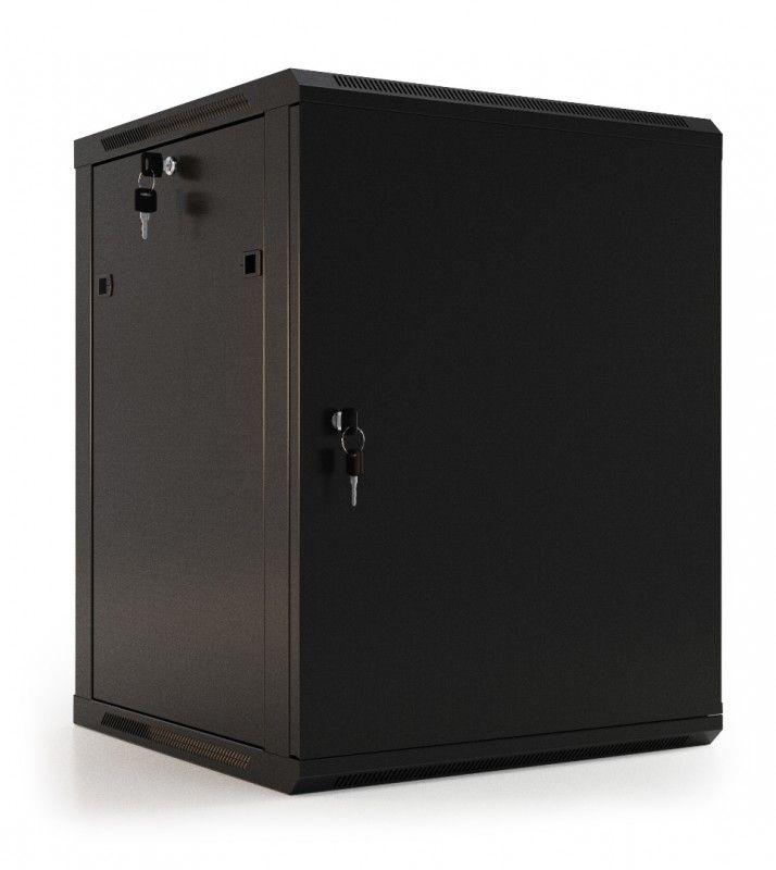 шкаф настенный twb-2266-sr-ral9004 19дюйм 22u 1086х600х600мм метал. перед. дверь с замком две боковые панели черн. (ral 9004) (разобранный) hyperline 395320 от BTSprom.by