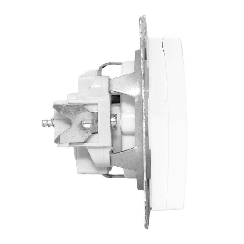  Механизм розетки 1-м Валенсия 16А IP44 с заземл. защ. шторки с крышкой бел. PROxima EKF EWV10-124-90 фото в каталоге от BTSprom.by