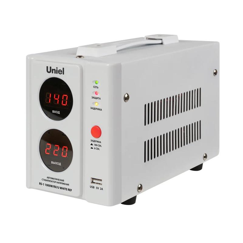 стабилизатор напряжения для холодильников rs-1 1000вт/rx/u white ref 1000ва usb разъем tm uniel ul-00012789 от BTSprom.by