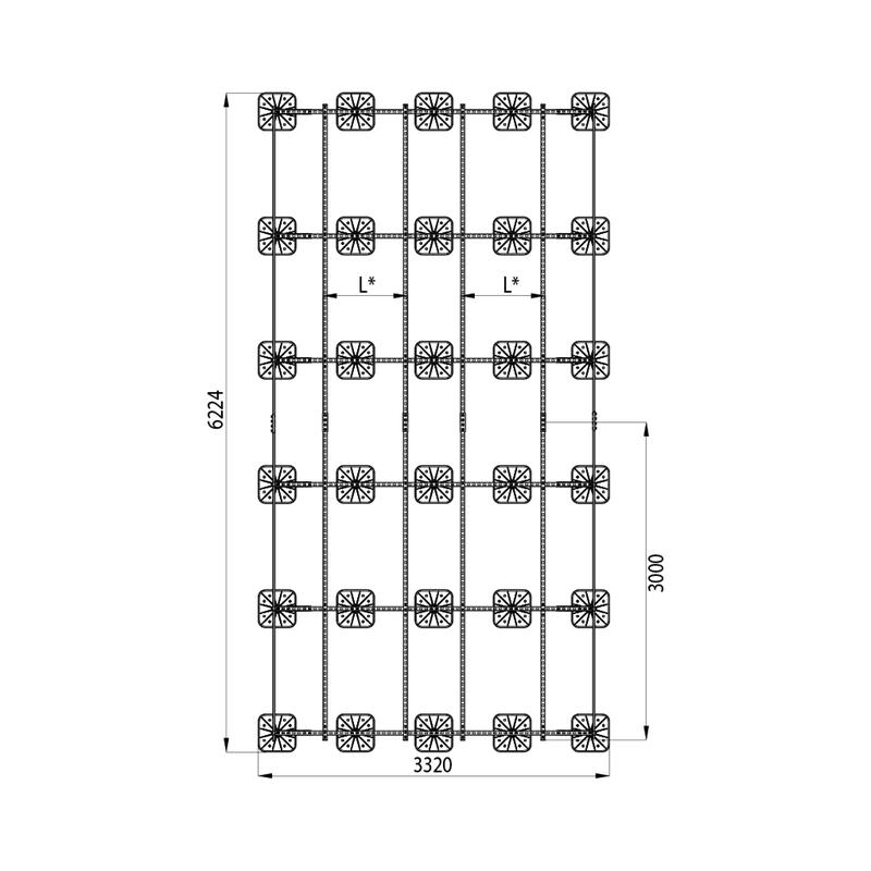  Конструкция опорная для установки оборудования TECHNORAPTOR FOOT 3000х6000 тип 2 HD КМ TR0265 фото в каталоге от BTSprom.by