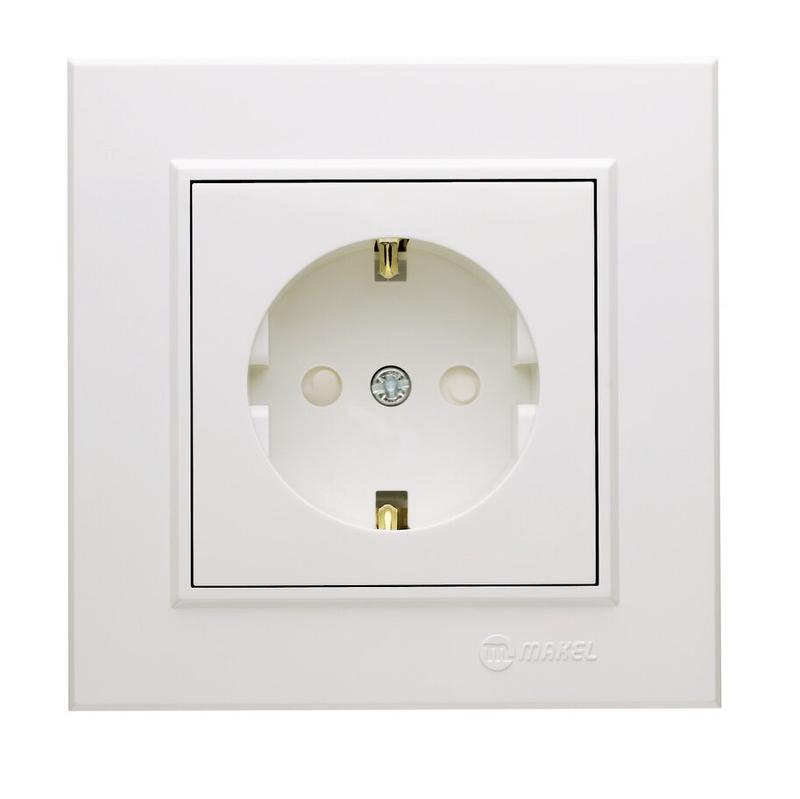  Розетка с/з с защит. для детей СП Karea 16А IP20 бел. Makel 56001058 фото в каталоге от BTSprom.by