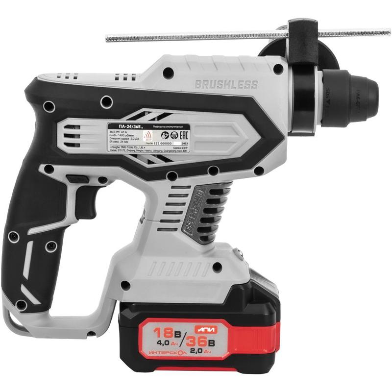  Перфоратор аккумуляторный бесщеточн. ПА-24/36В Li-ion АПИ (кейс 2 аккум. 2.0А.ч ЗУ) ИНТЕРСКОЛ 823.2.2.70 фото в каталоге от BTSprom.by
