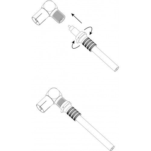  Переходник Simple RS-A03 гнездо F-гнездо TV угловой ЭРА Б0048294 фото в каталоге от BTSprom.by
