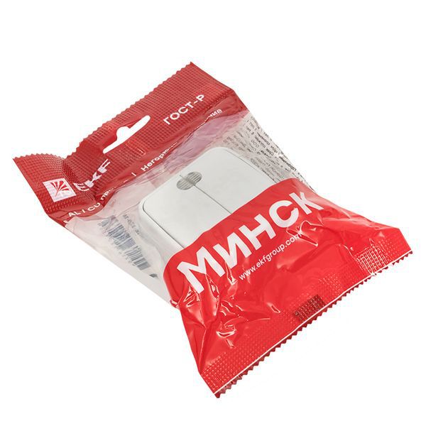  Выключатель 2-кл. ОП Минск 10А IP20 с индикатором бел. Basic EKF EGV10-123-10 фото в каталоге от BTSprom.by