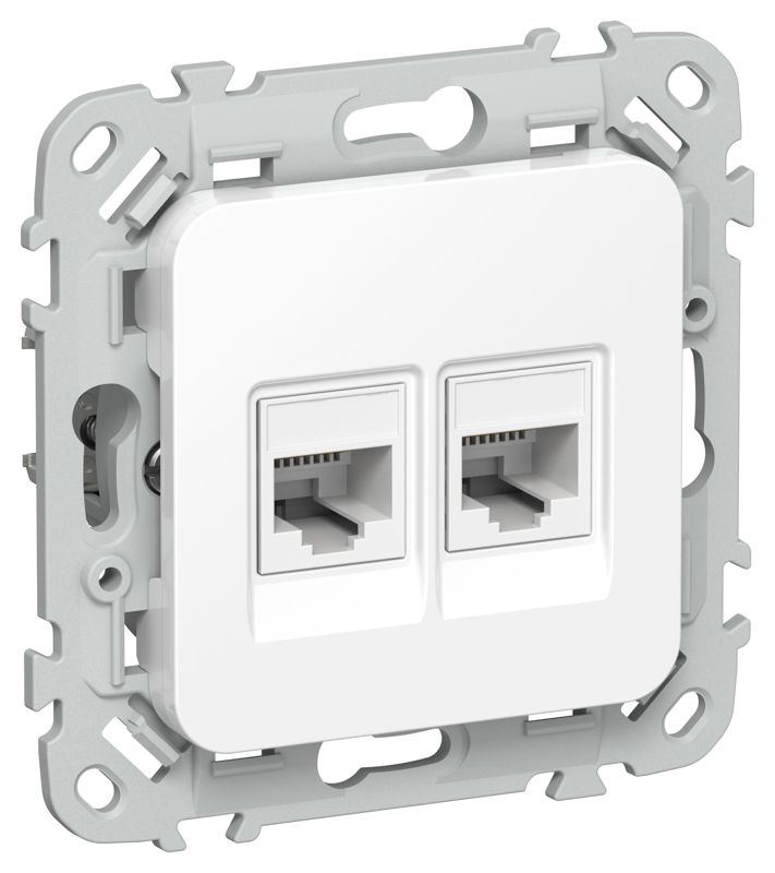 розетка компьютерная 2-м сп flite рк5е-2-0-флб rj45 кат.5e utp механизм бел. iek fi-k22-1-k01 от BTSprom.by