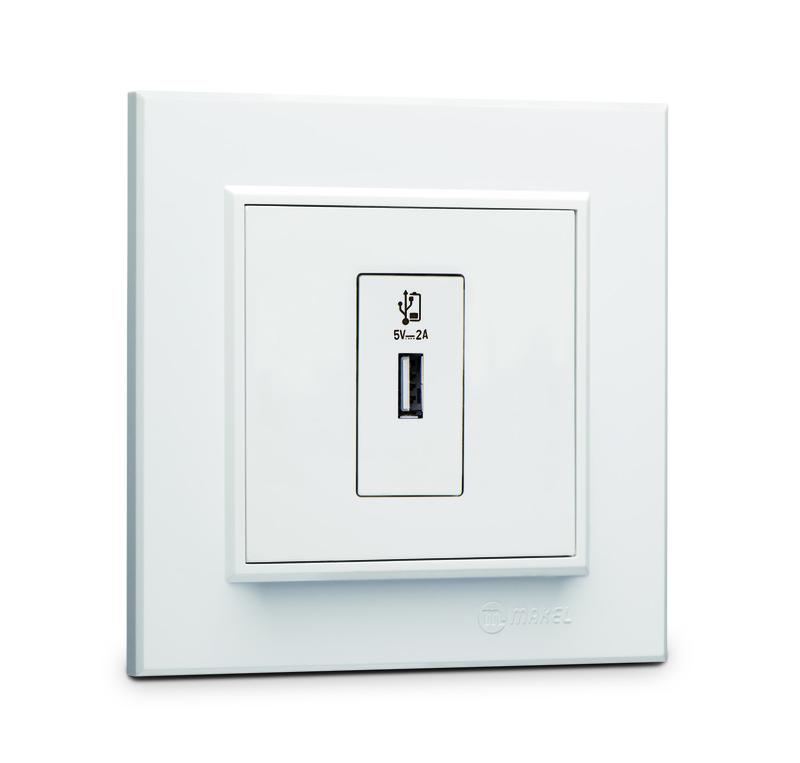 розетка для зарядного устройства usb karea бел. makel 56001465 от BTSprom.by