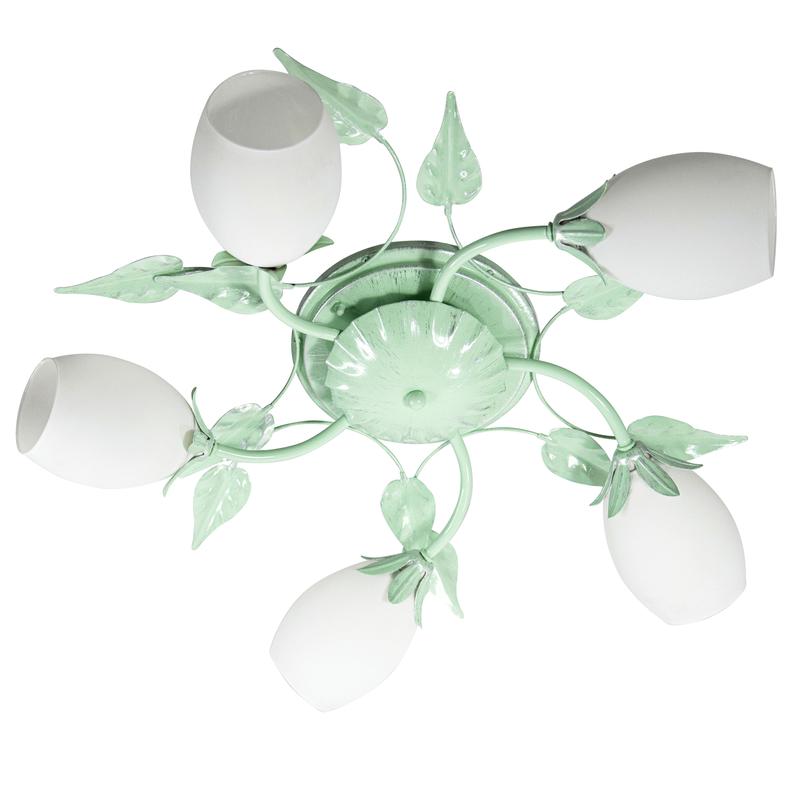 светильник "глория" 158 (плафон 8825) нпб 01-5х60-167 e14 (им) потолочн. бел./зол. элетех 1005405411 от BTSprom.by