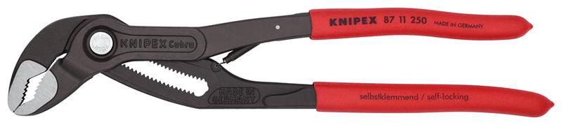  Клещи переставные с фиксатором и с пружиной 50мм (2дюйм) под ключ 46мм L-250мм Cr-V обливные рукоятки сер. Knipex KN-8711250SB фото в каталоге от BTSprom.by