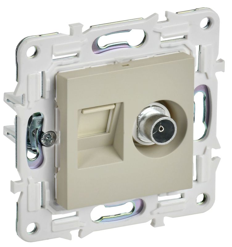 розетка двойная tv+rj45 кат.5e skandy sk-a14b беж. iek sk-ak20-1-k10 от BTSprom.by