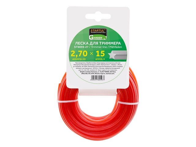 леска ф 2.7 мм х 15 м "звездочка" startul garden st6059-27 от BTSprom.by