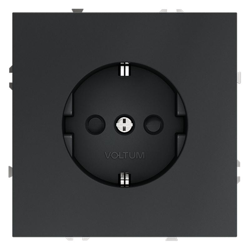 розетка 1-м сп s70 16а с заземл. защ. шторки механизм графит voltum vls040207 от BTSprom.by