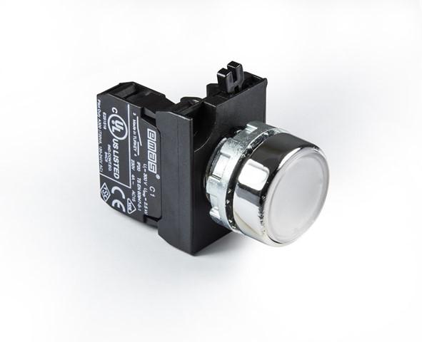 кнопка нажимная круглая cm100db (1но) бел. emas cm100db от BTSprom.by