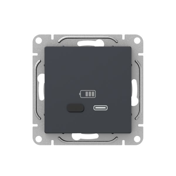 розетка сп эпика usb-с быстрая механизм графит ekf up1-sog-usbcf от BTSprom.by