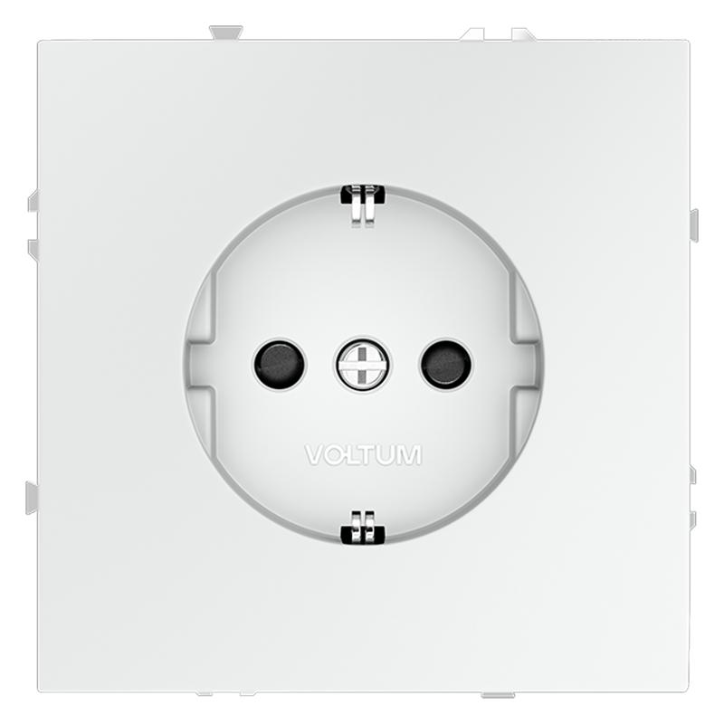 розетка 1-м сп s70 16а с заземл. защ. шторки механизм бел. матов. voltum vls040202 от BTSprom.by