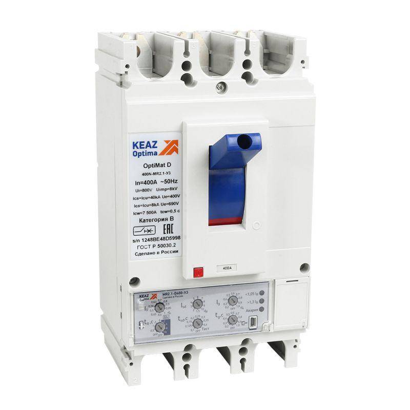 выключатель автоматический optimat d400n-mr2.1-у3 кэаз 321658 от BTSprom.by