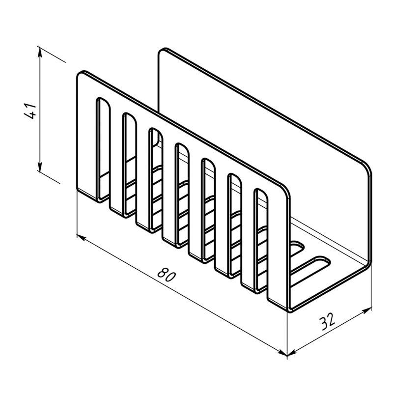  Держатель для хранения губки и кухонной утвари монтаж без сверления черн. Rexant 38-0693 фото в каталоге от BTSprom.by